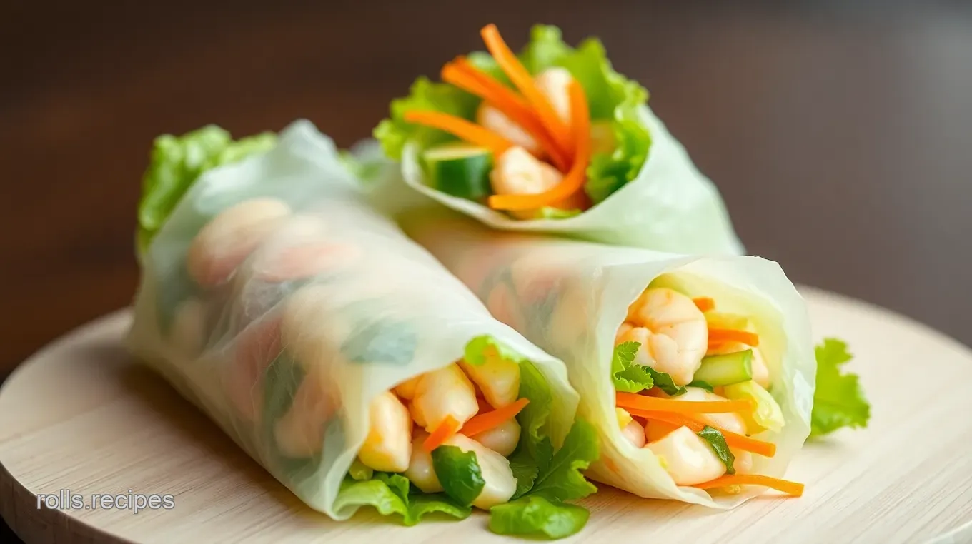 Easy and Delicious Fresh Prawn Rice Paper Rolls - Healthy Snack Fresh Prawn Rice Paper Rolls