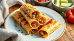 Bake Breakfast Taquitos with Cheese & Sausage