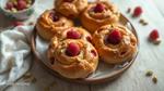 Bake Raspberry Brioche Rolls with Pistachios