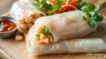 Fresh Rice Paper Rolls with Prawns Delight