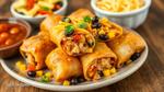 Fried Chicken Tex-Mex Egg Rolls Delight