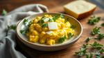 Scrambled Eggs with Cheese & Watercress