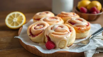 Bake Raspberry Rolls with Zesty Lemon Glaze