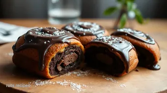 Bake Chocolate Rolls with Espresso Glaze