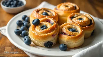 Bake Blueberry Rolls Soft & Fluffy Treat