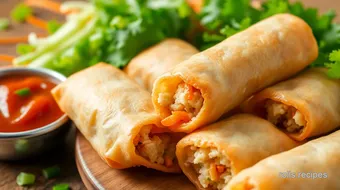 Fried Chicken Egg Rolls - Crispy & Fun