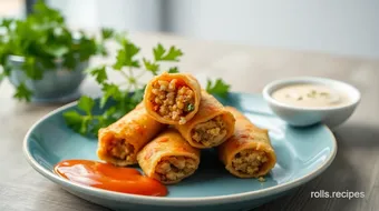 Fried Chicken Jerk Egg Rolls Delight