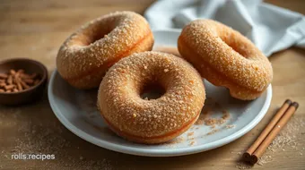 Fried Donuts with Sweet Cinnamon Sugar