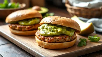 Griddle Turkey Burgers with Zesty Guacamole