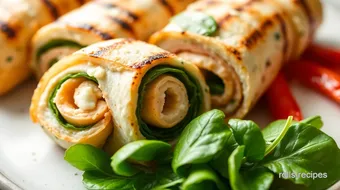 Grilled Turkey Rolls with Creamy Cheese Delight