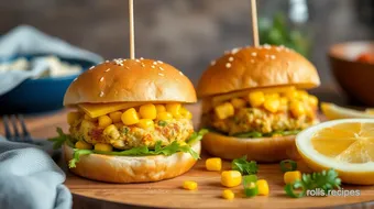 Pan-Fry Tuna Burgers with Sweetcorn Flavor