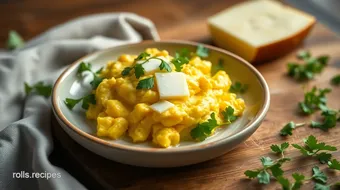 Scrambled Eggs with Cheese & Watercress