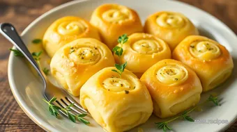 Steaming Corn Rolls with Herb Butter Delight