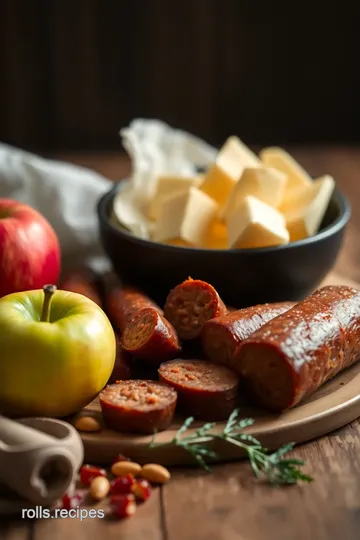 Savory Chorizo & Apple Puff Pastry Rolls ingredients