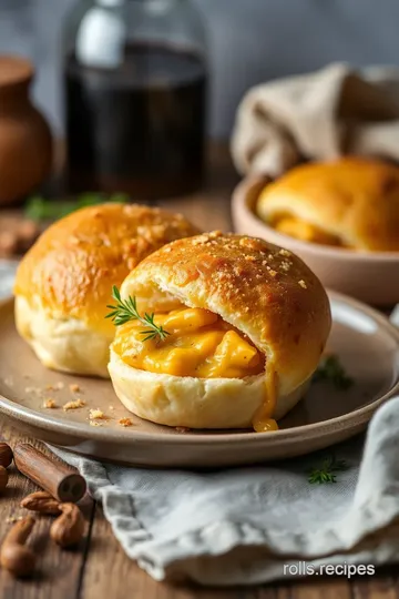 Bake Ploughman' s Rolls with Cheesy Filling presentation