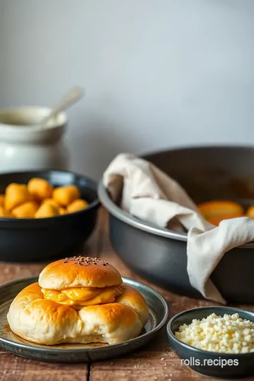 Bake Ploughman' s Rolls with Cheesy Filling steps