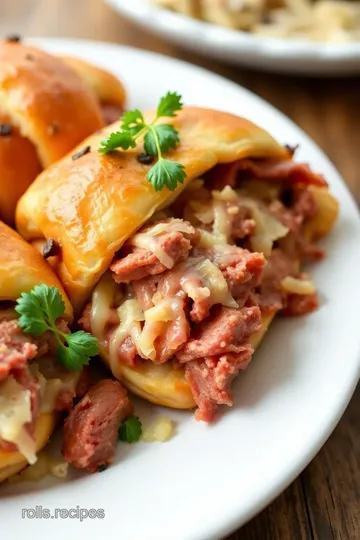 Reuben Bake with Crescent Rolls presentation