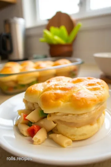 Chicken Pot Pie with Crescent Rolls on Bottom and Top steps