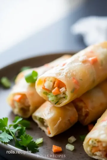 Thai Chicken Spring Rolls presentation