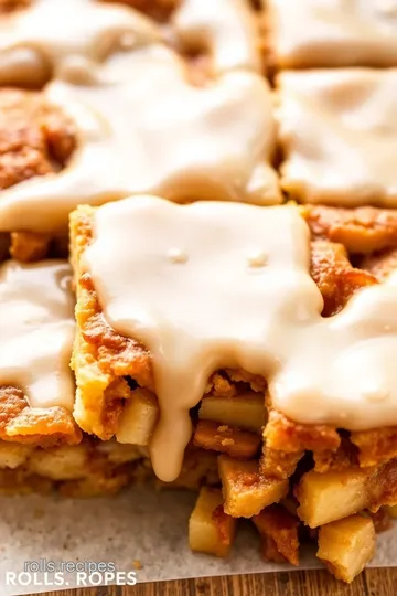 Delicious cinnamon roll apple pie bars with maple glaze: Ultimate Easy Recipe! presentation