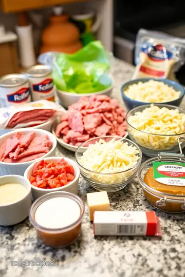 Reuben Sandwich Casserole with Crescent Rolls ingredients