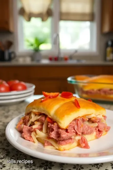 Reuben Sandwich Casserole with Crescent Rolls steps