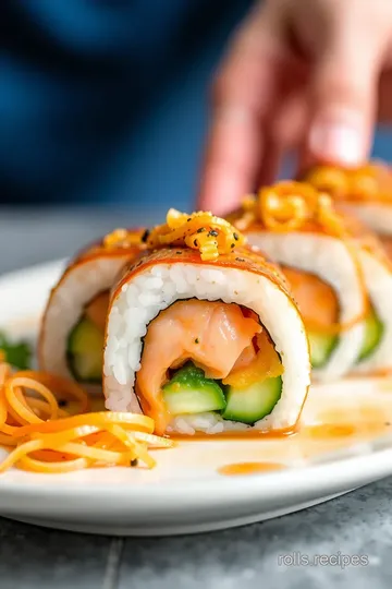 Eel and Cucumber Sushi Rolls: A Simple Delight presentation