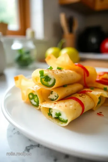 Spicy Goat Cheese Jalapeño Egg Rolls steps