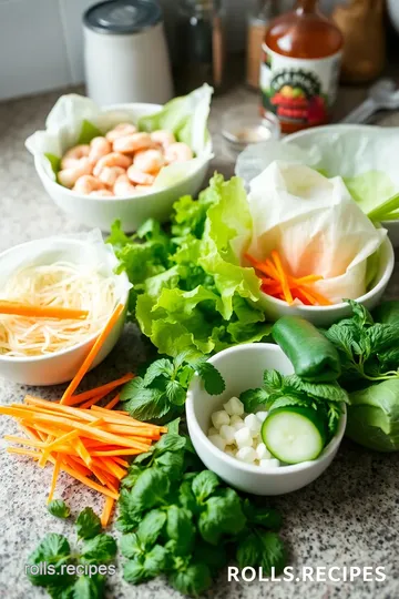 Fresh Prawn Rice Paper Rolls ingredients