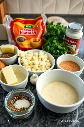 Garlic Bread Bliss with King s Hawaiian Rolls ingredients