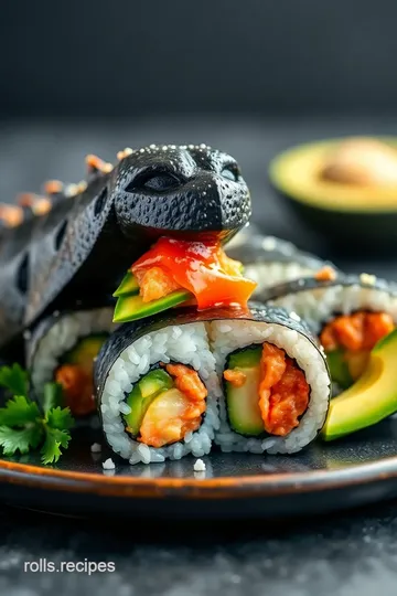 Godzilla Sushi Roll presentation
