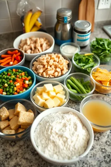 Quick Homemade Chicken Pot Pie with Crescent Rolls ingredients