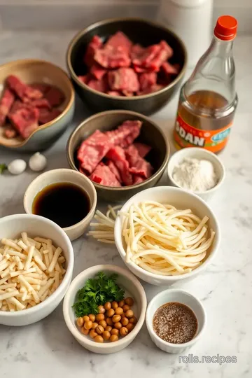 Savory Enoki Beef Rolls ingredients