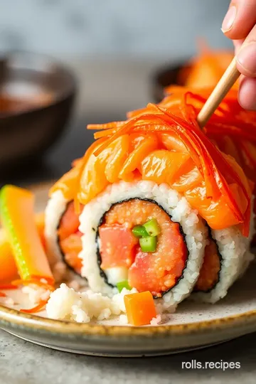 Savory Lion King Sushi Roll: A Tropical Twist on Classic Flavors presentation