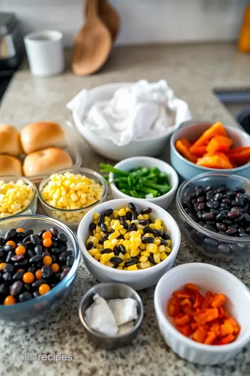 Sizzling Vegetarian Black Bean Sliders: Flavor-Packed & Plant-Based Delights ingredients