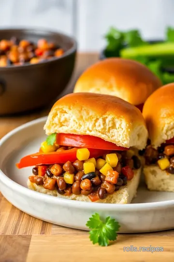 Sizzling Vegetarian Black Bean Sliders: Flavor-Packed & Plant-Based Delights presentation