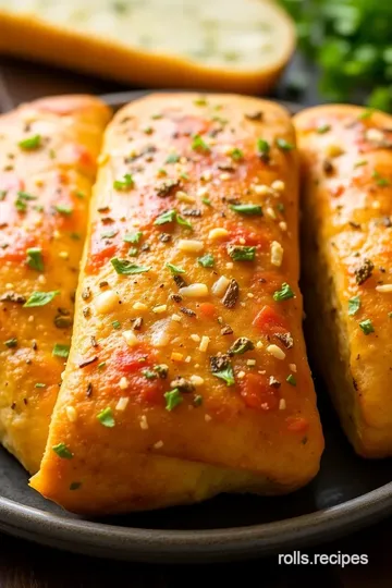 Sweet and Savory Hawaiian Roll Garlic Bread presentation