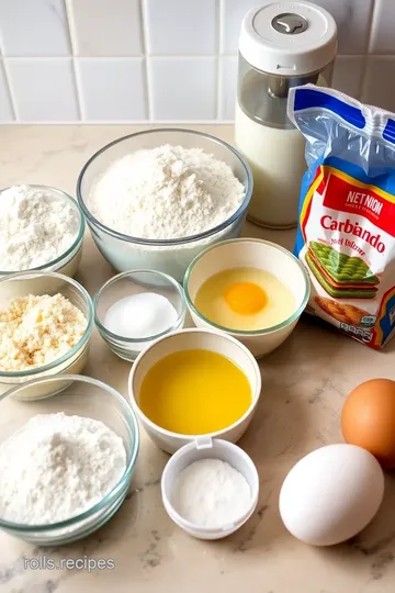 Sweet and Soft Hawaiian Bread Rolls ingredients