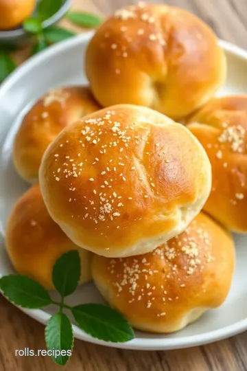 Sweet and Soft Hawaiian Bread Rolls presentation