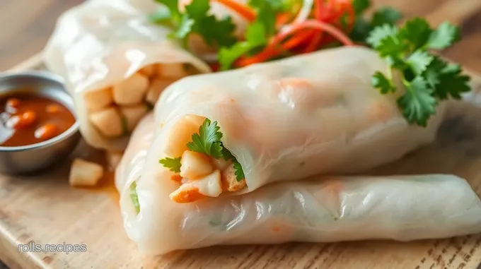 Rice Paper Rolls with Prawns