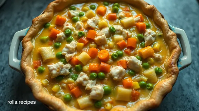 Turkey Pot Pie Using Crescent Rolls